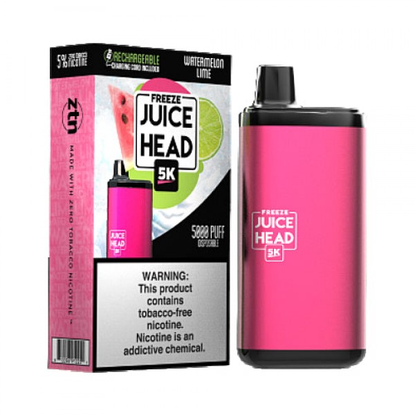 Juice Head 5K – Disposable Vape Device – Watermelon Lime FREEZE – 10 Pack (140ml) / 50mg