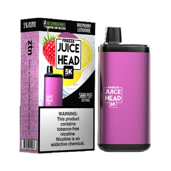 Juice Head 5K – Disposable Vape Device – Raspberry Lemonade FREEZE – 10 Pack (140ml) / 50mg