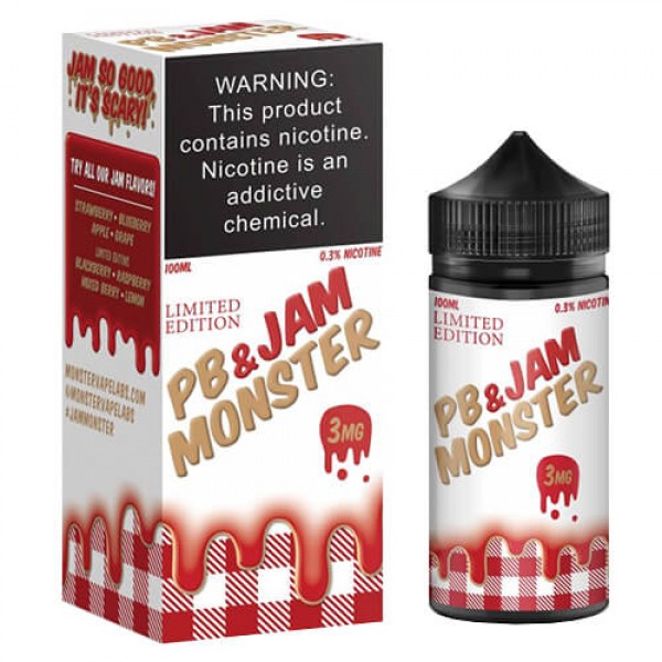 Jam Monster eJuice – PB & Strawberry Jam – 100ml / 0mg