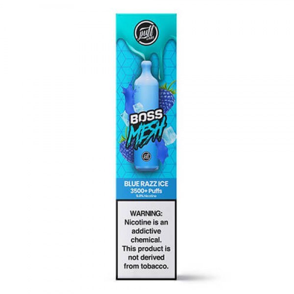 Puff BOSS MESH Synthetic – Disposable Vape Device – Blue Razz ICE – Single / 50mg