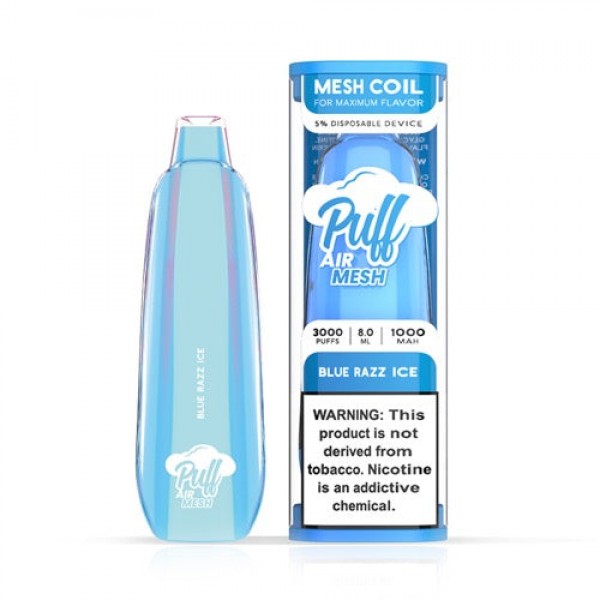 Puff Air Mesh – Disposable Vape Device – Blue Razz ICE – Single / 50mg