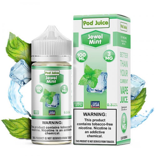 Pod Juice Tobacco-Free – Jewel Mint – 100ml / 6mg