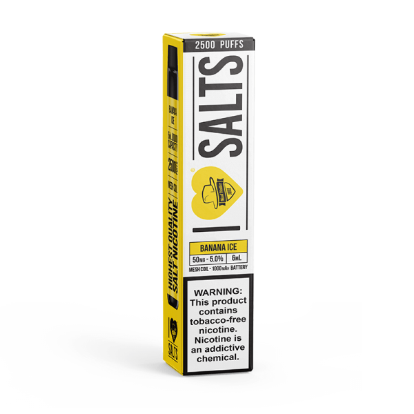 I Love Salts Tobacco-Free Nicotine MESH – Disposable Vape Device – Banana Ice – Single / 50mg