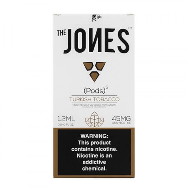 The Jones – Compatible Flavor Pods – Turkish Tobacco (5 Pack) – 5 Pack – 1.2ml / 45mg