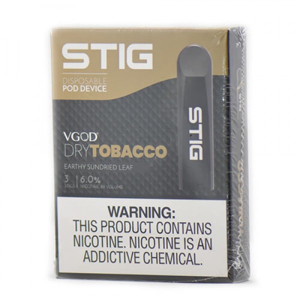 STIG – Ultra Portable and Disposable Vape Device – Dry Tobacco (3 Pack) – 1ml / 60mg