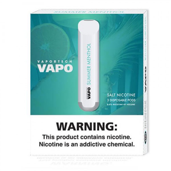 Vaportech Vapo – Disposable Vape Device – Summer Menthol (3 Pack) – 3 Pack